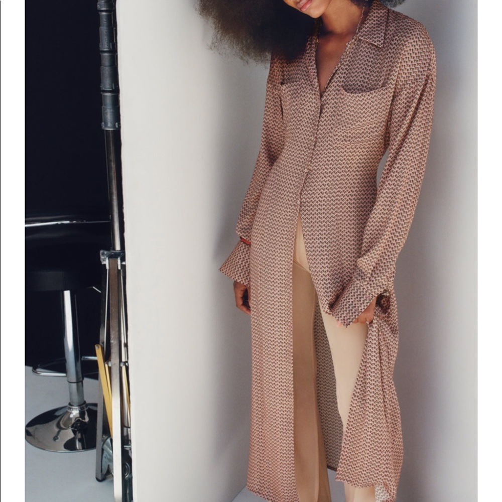 Zara printed shirt dress